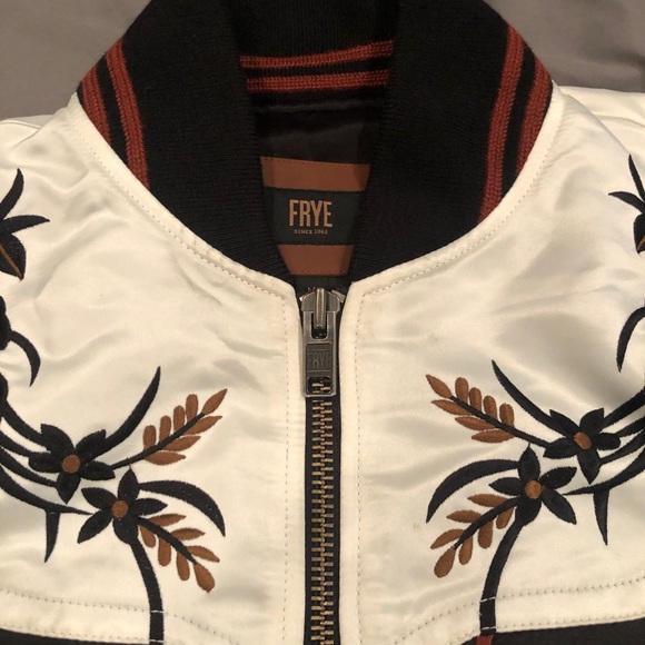 RARE- Satin Frye Embroidered Bomber - Picture 3 of 5